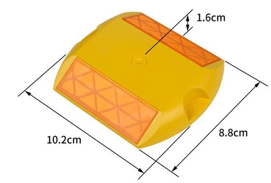 도로 코너 표지판 플라스틱 교통 안전 반사자 도로 스터드 100X100X20mm 이익을 위해
