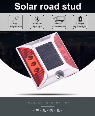 104*123*23mm 적색 LED 반사 알루미늄 고양이 눈 태양 도로 스탠 산업 구역