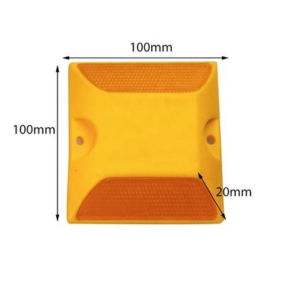 도로 안전 반사 테이프 사각형 도로 스터드 노란색 LED 색상과 10cm-25cm 크기