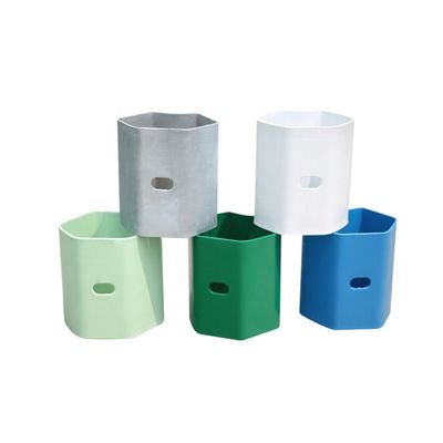 W-beam Galvanized Highway Guardrail 도로 안전 개선을위한 둥근 블록 간격